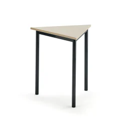 Pöytä SONITUS TRIANGEL 700x700x720 mm, korkeapainelaminaatti HPL, koivu, antrasiitinharmaa