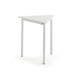 Pöytä SONITUS TRIANGEL 700x700x720 mm, korkeapainelaminaatti HPL, valkoinen, valkoinen