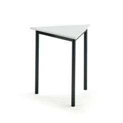 Pöytä SONITUS TRIANGEL 700x700x720 mm, korkeapainelaminaatti HPL, valkoinen, antrasiitinharmaa