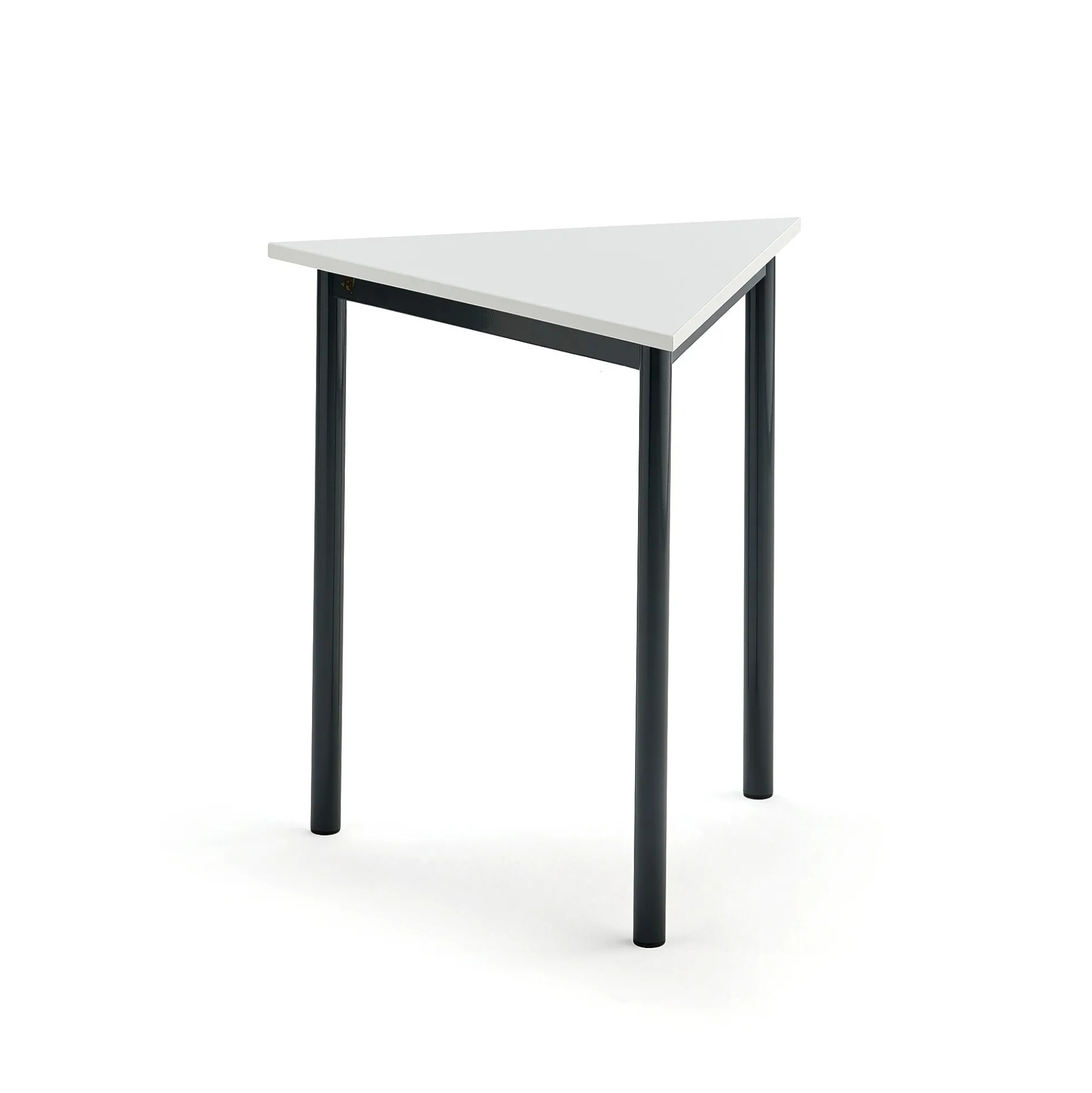 Pöytä SONITUS TRIANGEL 700x700x720 mm, korkeapainelaminaatti HPL, valkoinen, antrasiitinharmaa