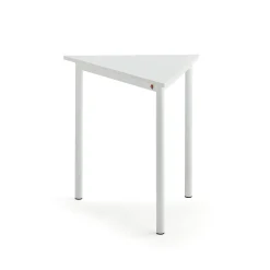 Pöytä SONITUS TRIANGEL 800x700x720 mm, korkeapainelaminaatti HPL, valkoinen, valkoinen