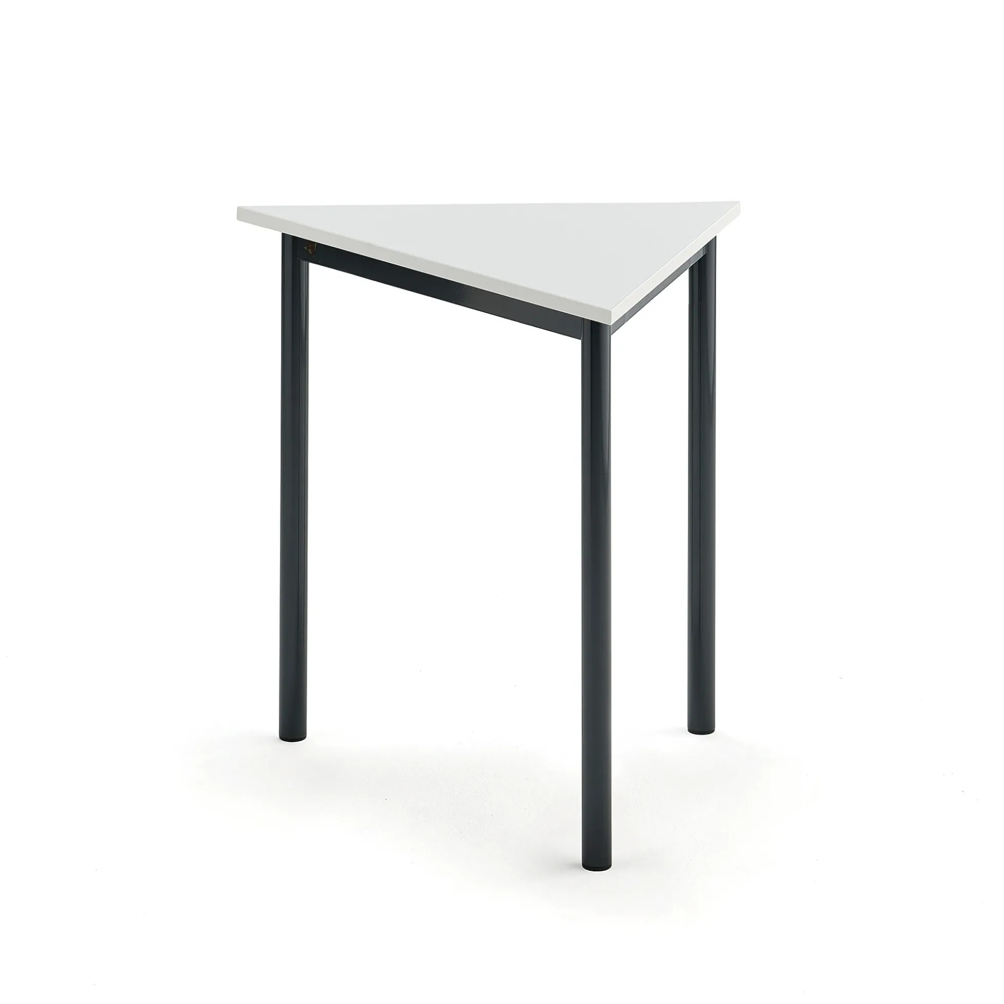 Pöytä SONITUS TRIANGEL 800x700x720 mm, korkeapainelaminaatti HPL, valkoinen, antrasiitinharmaa