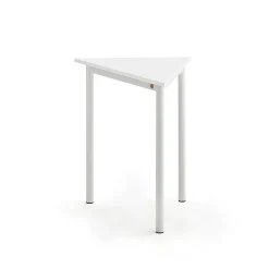 Pöytä SONITUS TRIANGEL 700x600x720 mm, korkeapainelaminaatti HPL, valkoinen, valkoinen