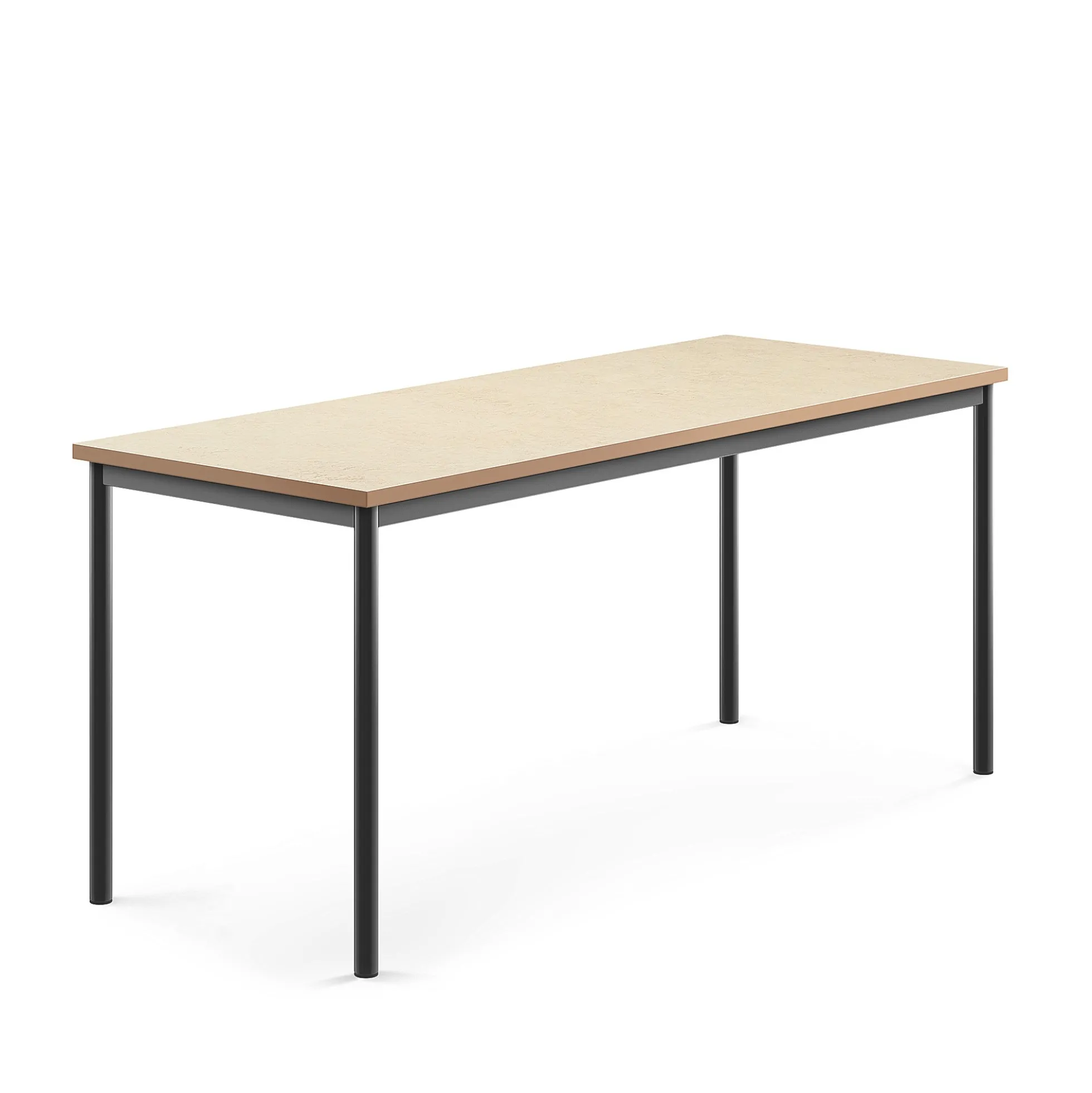 Pöytä SONITUS 1800x700x760 mm, beige linoleumi, antrasiitinharmaa
