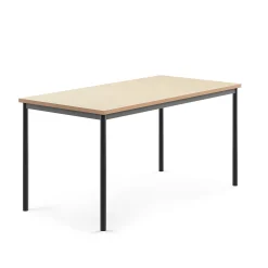 Pöytä SONITUS 1600x800x760 mm, beige linoleumi, antrasiitinharmaa