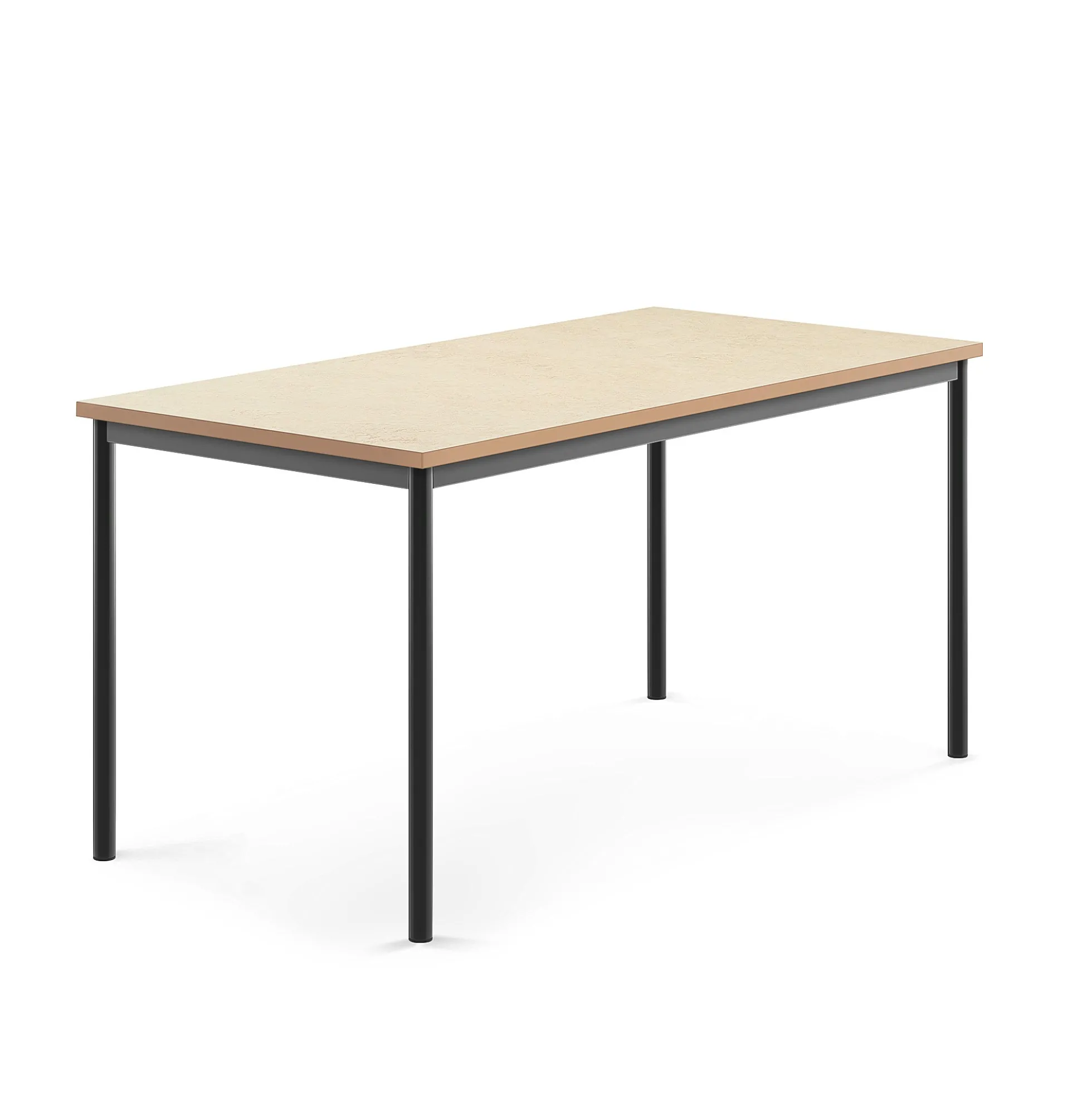 Pöytä SONITUS 1600x800x760 mm, beige linoleumi, antrasiitinharmaa