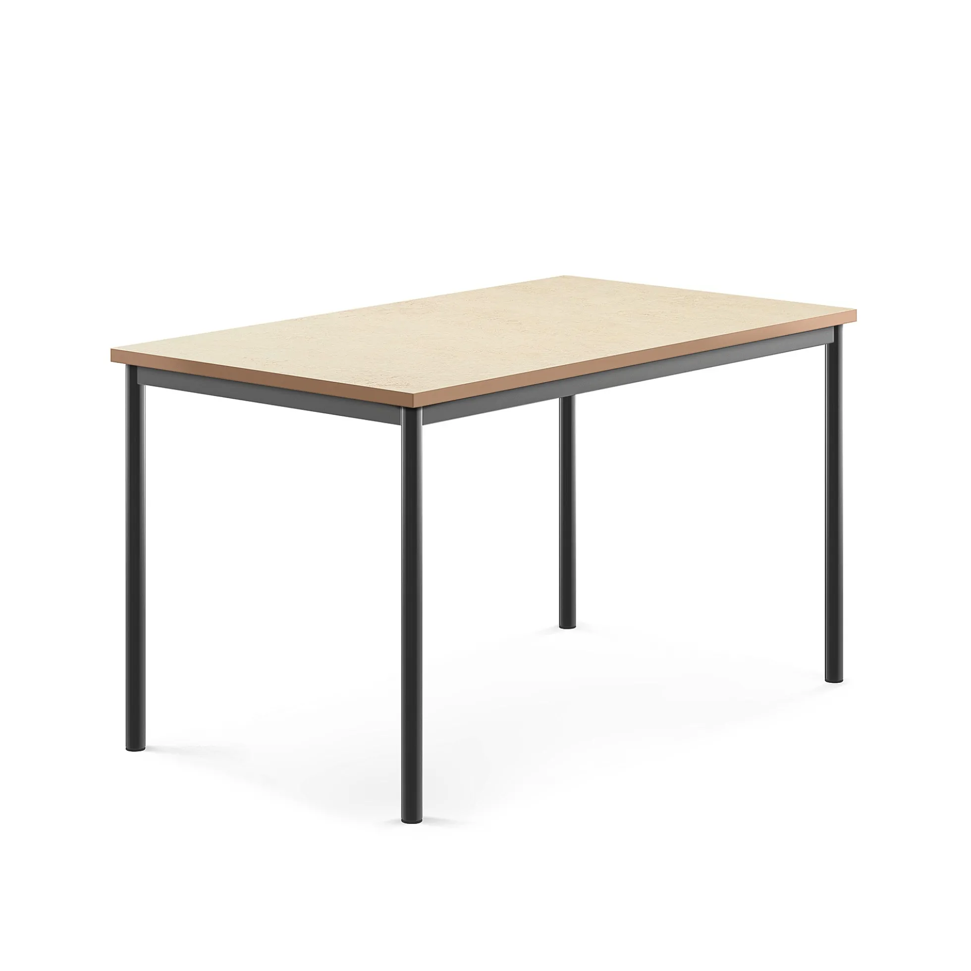 Pöytä SONITUS 1400x800x760 mm, beige linoleumi, antrasiitinharmaa