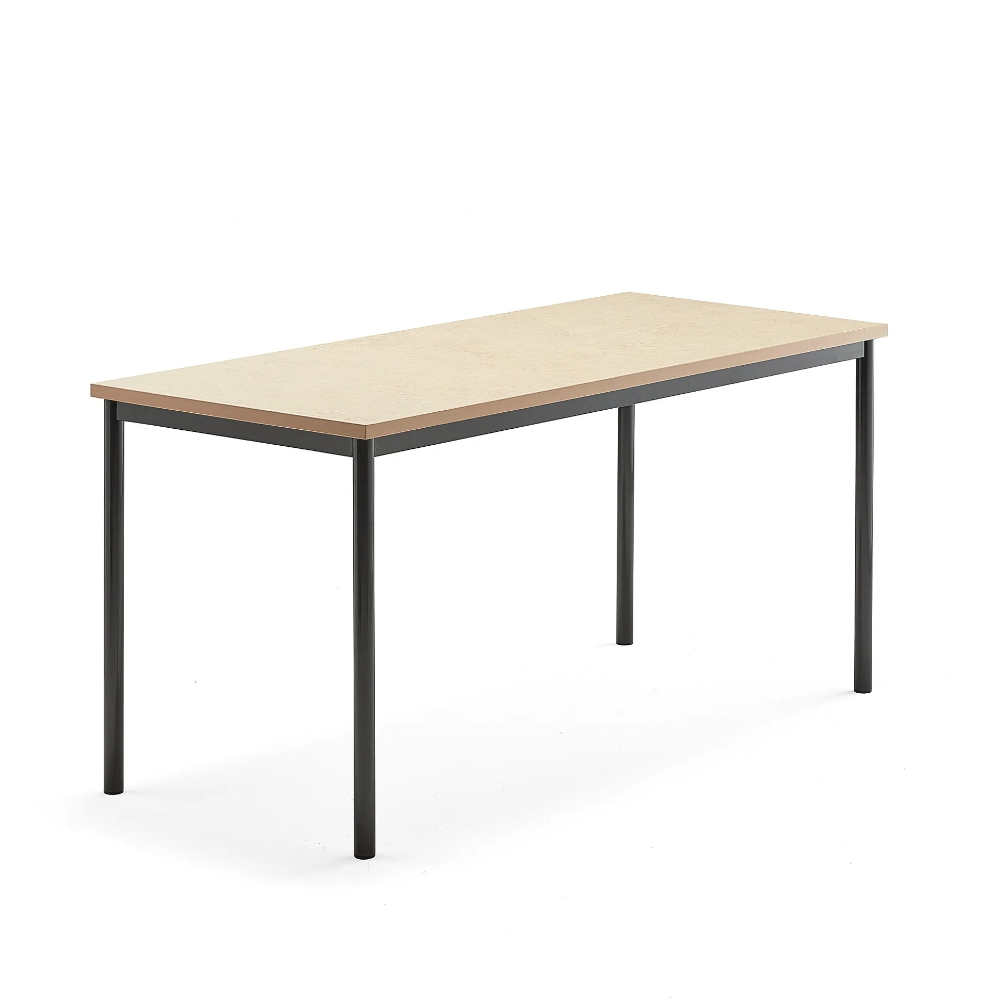Pöytä SONITUS 1600x700x760 mm, beige linoleumi, antrasiitinharmaa