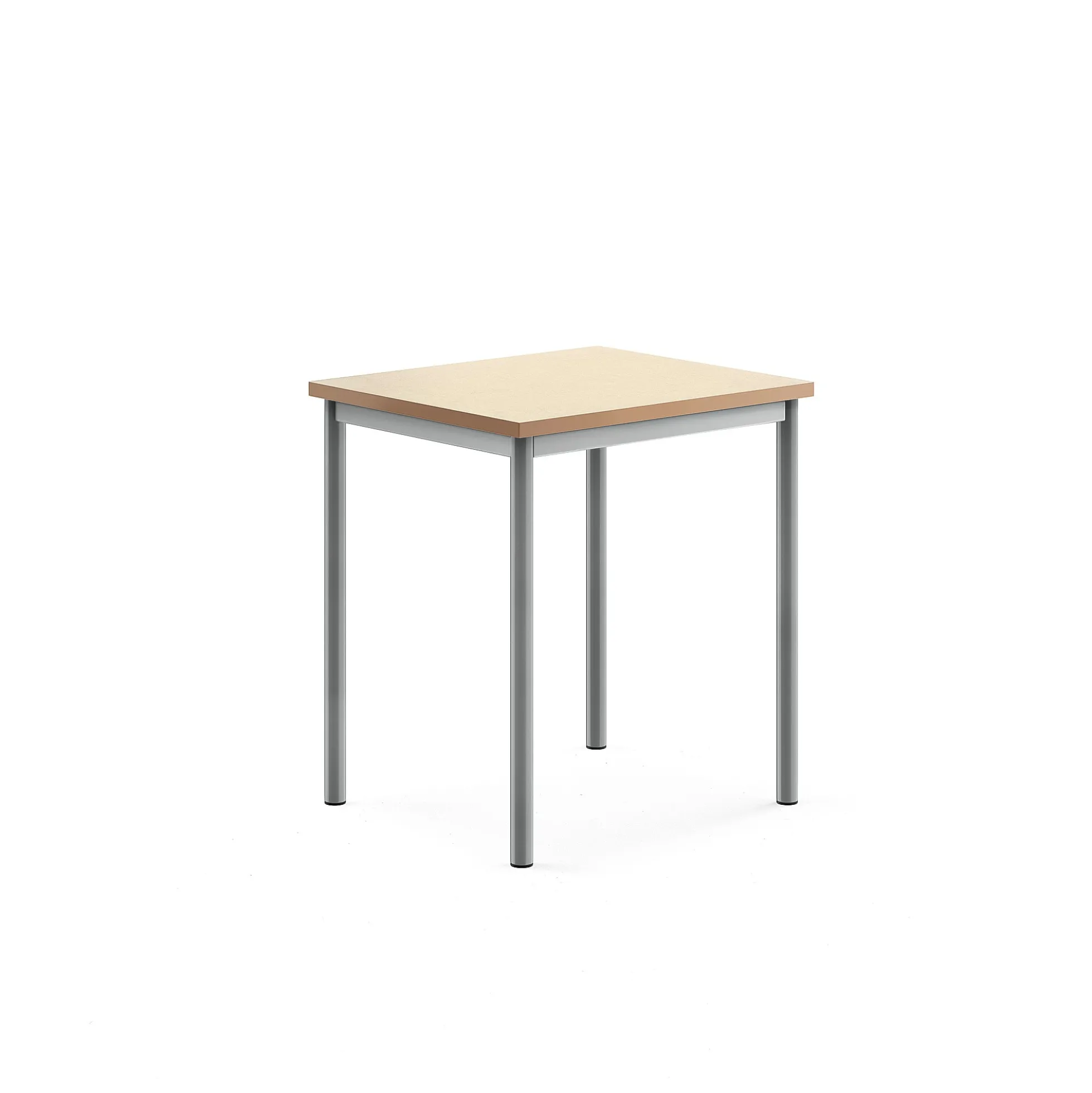 Pöytä SONITUS 700x600x760 mm, beige linoleumi, hopeanharmaa