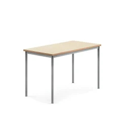 Pöytä SONITUS 1200x700x760 mm, beige linoleumi, hopeanharmaa