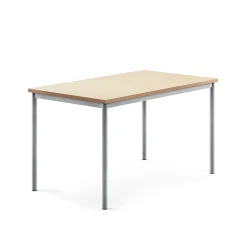 Pöytä SONITUS 1400x800x760 mm, beige linoleumi, hopeanharmaa