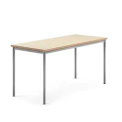 Pöytä SONITUS 1600x700x760 mm, beige linoleumi, hopeanharmaa
