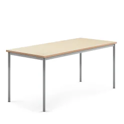 Pöytä SONITUS 1800x800x760 mm, beige linoleumi, hopeanharmaa