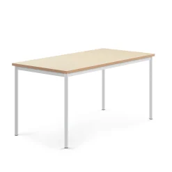 Pöytä SONITUS 1600x800x760 mm, beige linoleumi, valkoinen