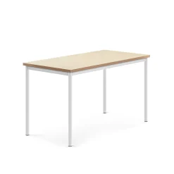 Pöytä SONITUS 1400x700x760 mm, beige linoleumi, valkoinen