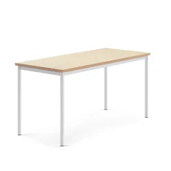 Pöytä SONITUS 1600x700x760 mm, beige linoleumi, valkoinen