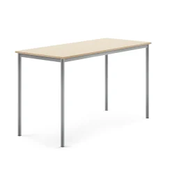 Pöytä SONITUS 1600x700x900 mm, koivulaminaatti, alumiiniharmaa