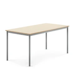Pöytä SONITUS 1600x800x720 mm, koivulaminaatti, alumiiniharmaa