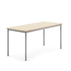 Pöytä SONITUS 1600x700x720 mm, koivulaminaatti, alumiiniharmaa