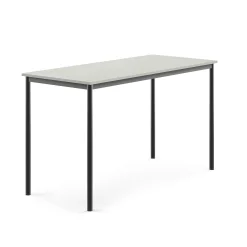 Pöytä SONITUS 1600x700x900 mm, korkeapainelaminaatti HPL, harmaa, antrasiitinharmaa