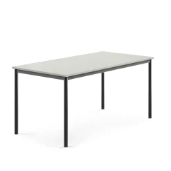 Pöytä SONITUS 1600x800x720 mm, korkeapainelaminaatti HPL, harmaa, antrasiitinharmaa