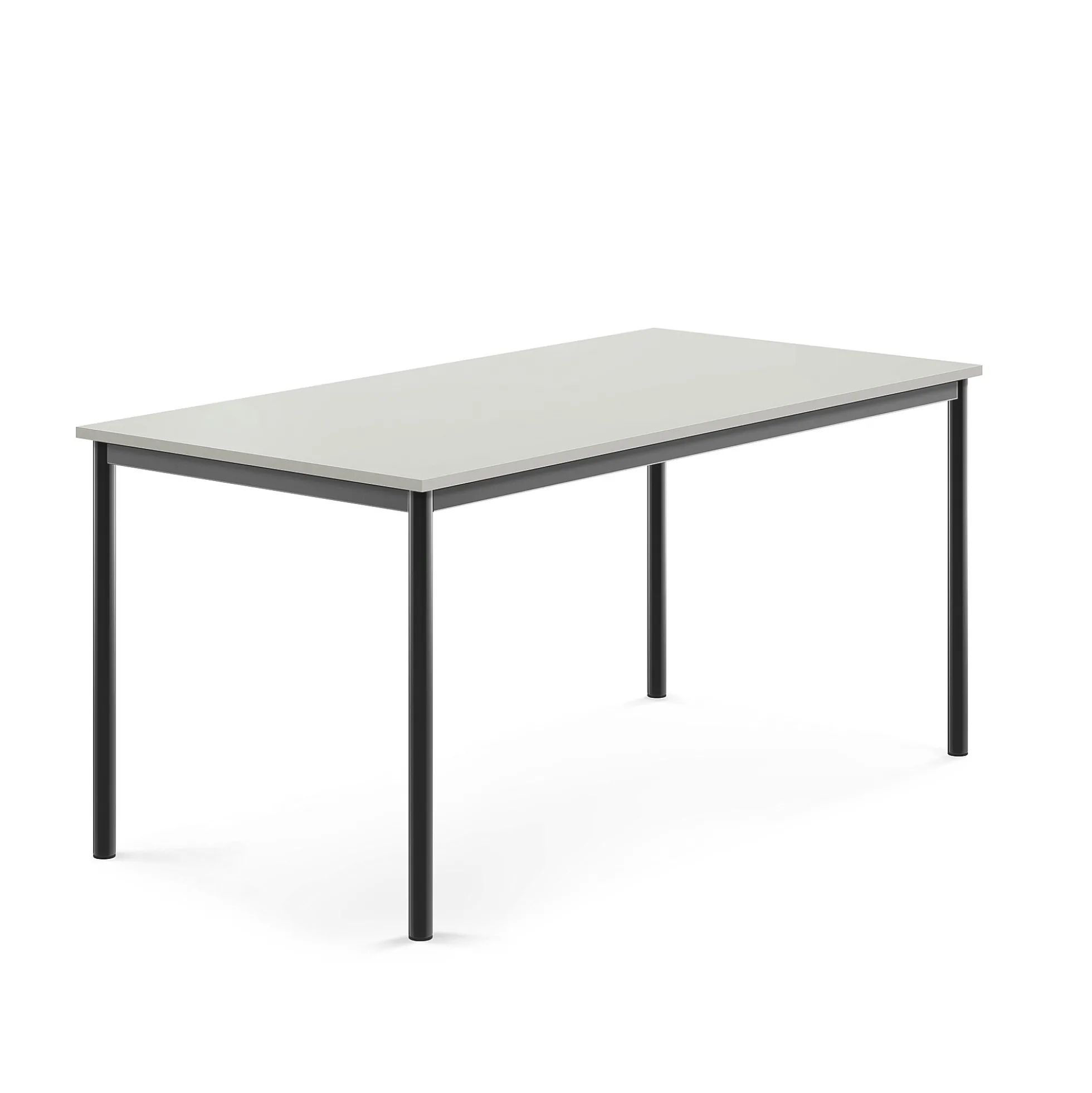 Pöytä SONITUS 1600x800x720 mm, korkeapainelaminaatti HPL, harmaa, antrasiitinharmaa