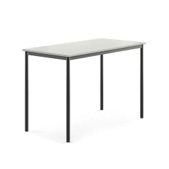 Pöytä SONITUS 1400x700x900 mm, korkeapainelaminaatti HPL, harmaa, antrasiitinharmaa