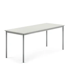 Pöytä SONITUS 1800x700x720 mm, korkeapainelaminaatti HPL, harmaa, hopeanharmaa