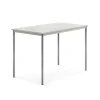 Pöytä SONITUS 1400x800x900 mm, korkeapainelaminaatti HPL, harmaa, hopeanharmaa