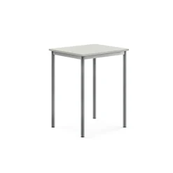 Pöytä SONITUS 700x600x900 mm, korkeapainelaminaatti HPL, harmaa, hopeanharmaa