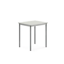 Pöytä SONITUS 700x600x760 mm, korkeapainelaminaatti HPL, harmaa, hopeanharmaa
