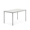 Pöytä SONITUS 1400x800x760 mm, korkeapainelaminaatti HPL, harmaa laminaatti, hopeanharmaa