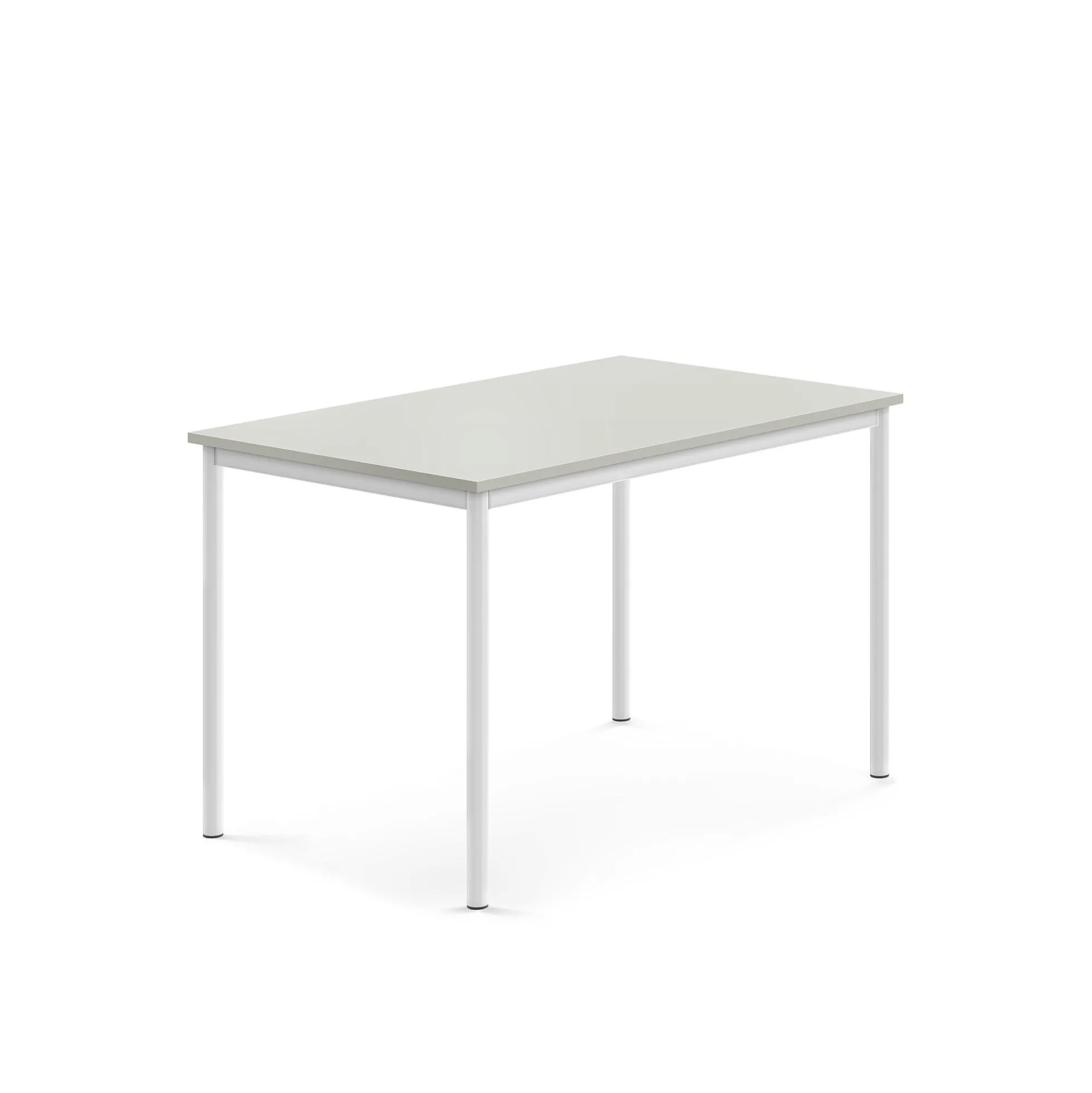 Pöytä SONITUS 1200x800x760 mm, korkeapainelaminaatti HPL, harmaa laminaatti, valkoinen