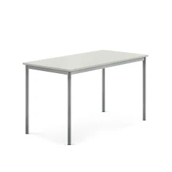 Pöytä SONITUS 1400x700x760 mm, korkeapainelaminaatti HPL, harmaa laminaatti, hopeanharmaa