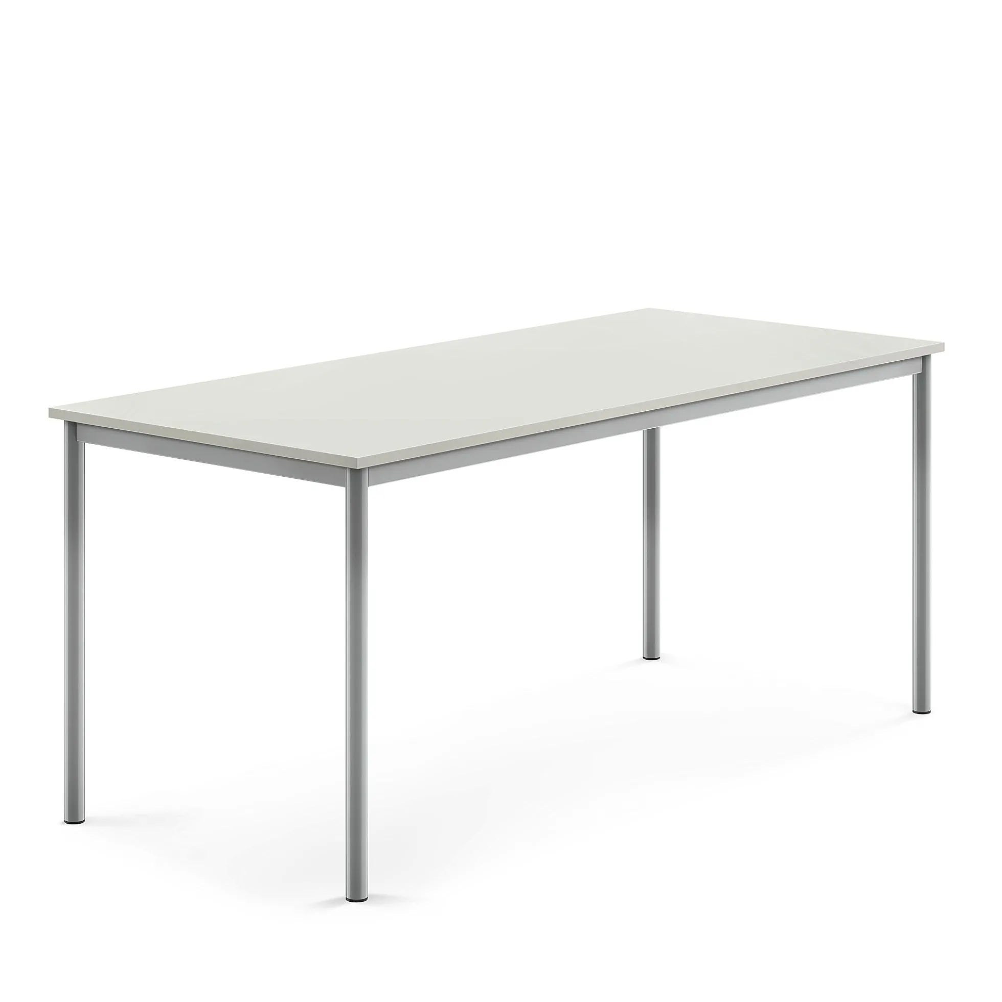 Pöytä SONITUS 1800x800x760 mm, korkeapainelaminaatti HPL, harmaa laminaatti, hopeanharmaa