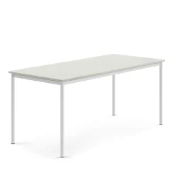 Pöytä SONITUS 1800x800x760 mm, korkeapainelaminaatti HPL, harmaa laminaatti, valkoinen