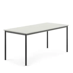 Pöytä SONITUS 1800x800x760 mm, korkeapainelaminaatti HPL, harmaa laminaatti, antrasiitinharmaa