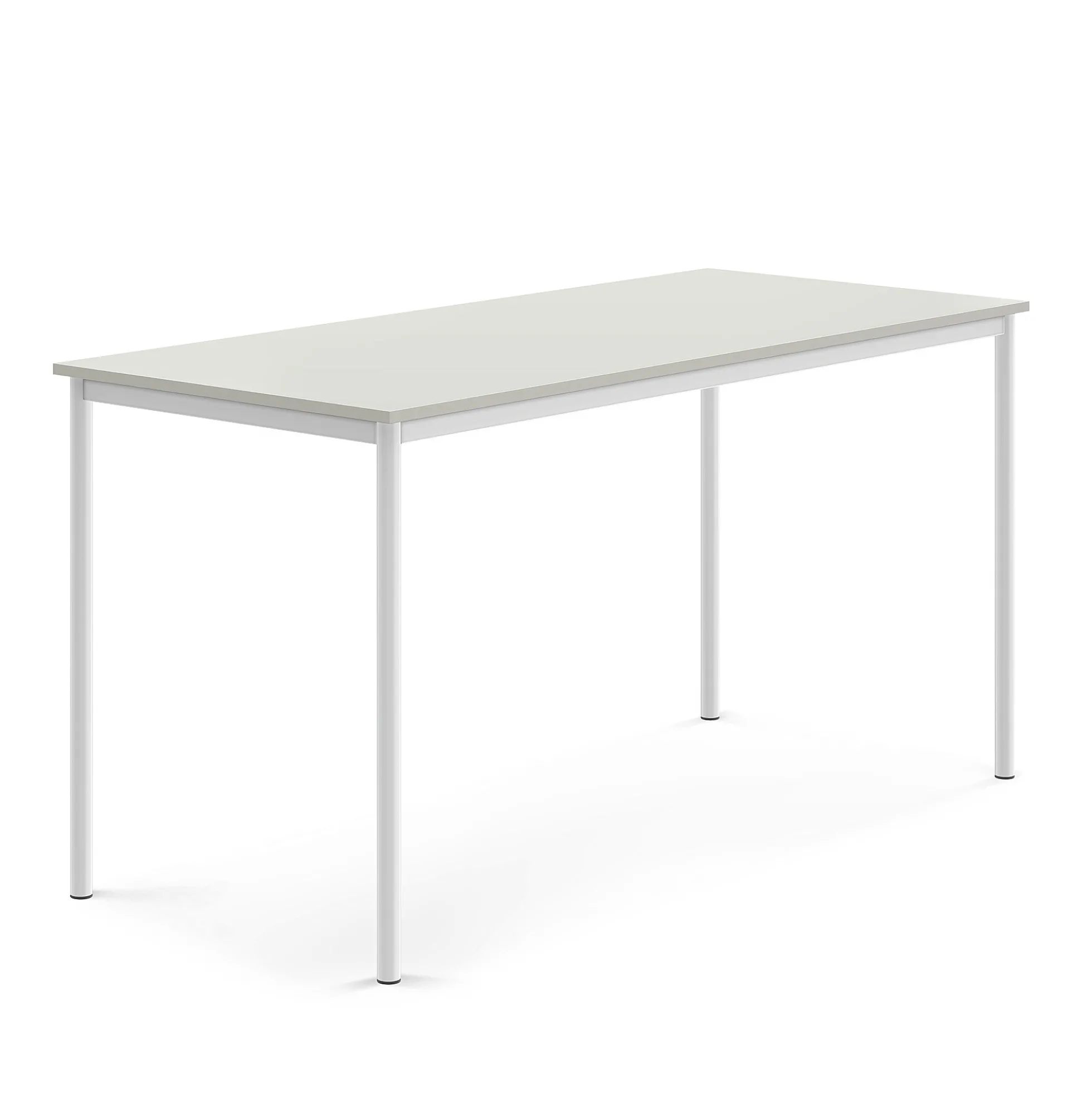 Pöytä SONITUS 1800x800x900 mm, korkeapainelaminaatti HPL, harmaa, valkoinen