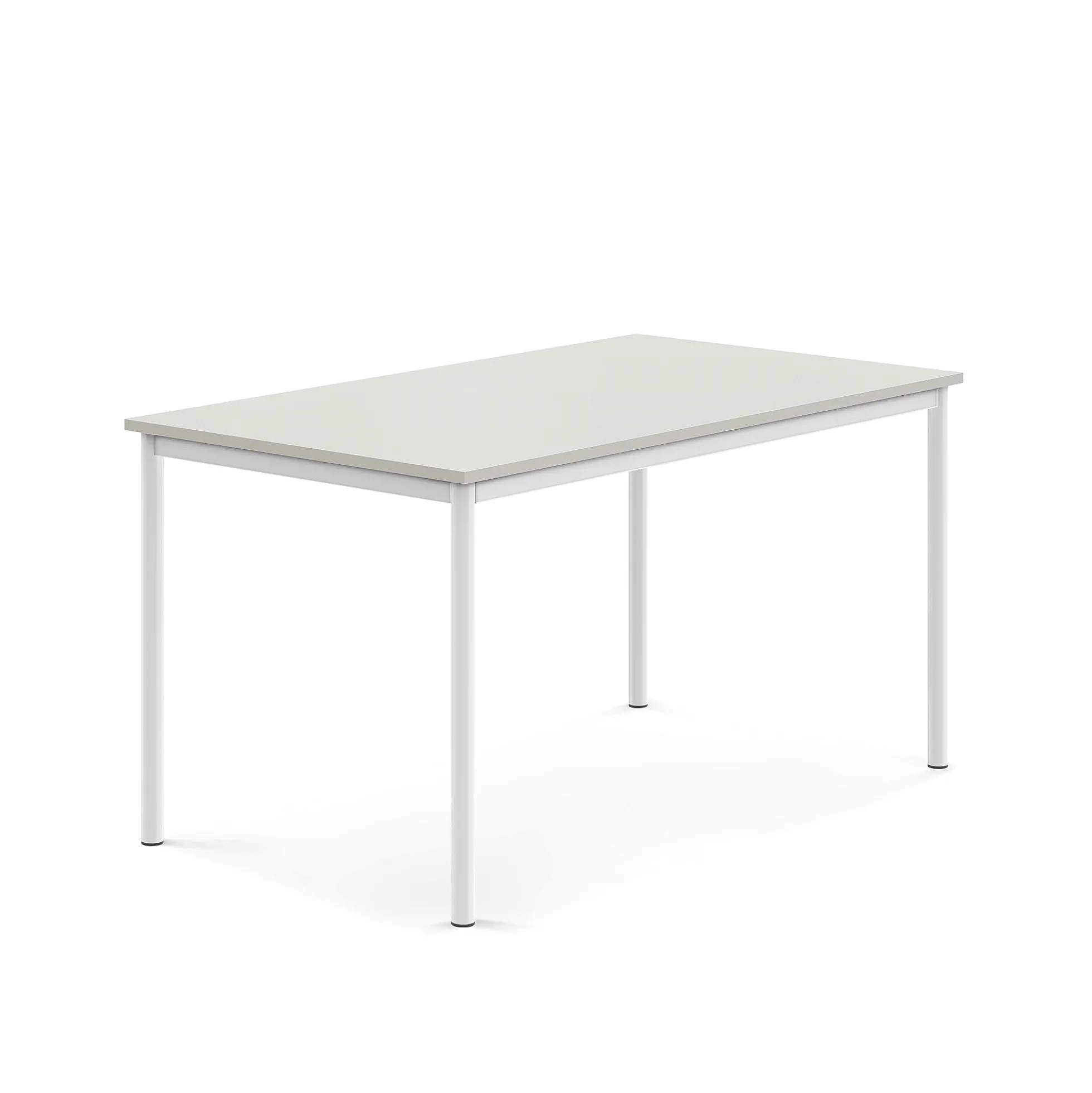 Pöytä SONITUS 1400x800x720 mm, korkeapainelaminaatti HPL, harmaa, valkoinen