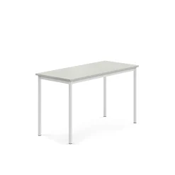 Pöytä SONITUS 1200x600x720 mm, korkeapainelaminaatti HPL, harmaa, valkoinen