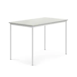 Pöytä SONITUS 1400x800x900 mm, korkeapainelaminaatti HPL, harmaa, valkoinen