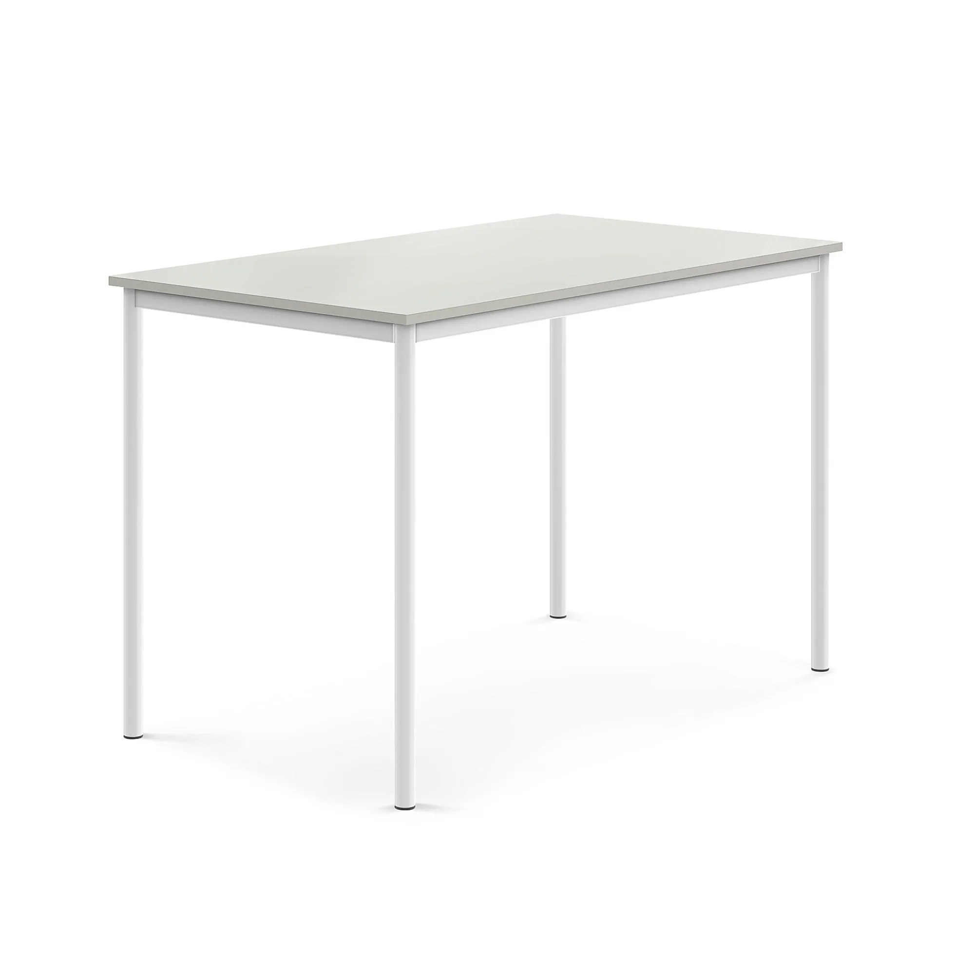 Pöytä SONITUS 1400x800x900 mm, korkeapainelaminaatti HPL, harmaa, valkoinen