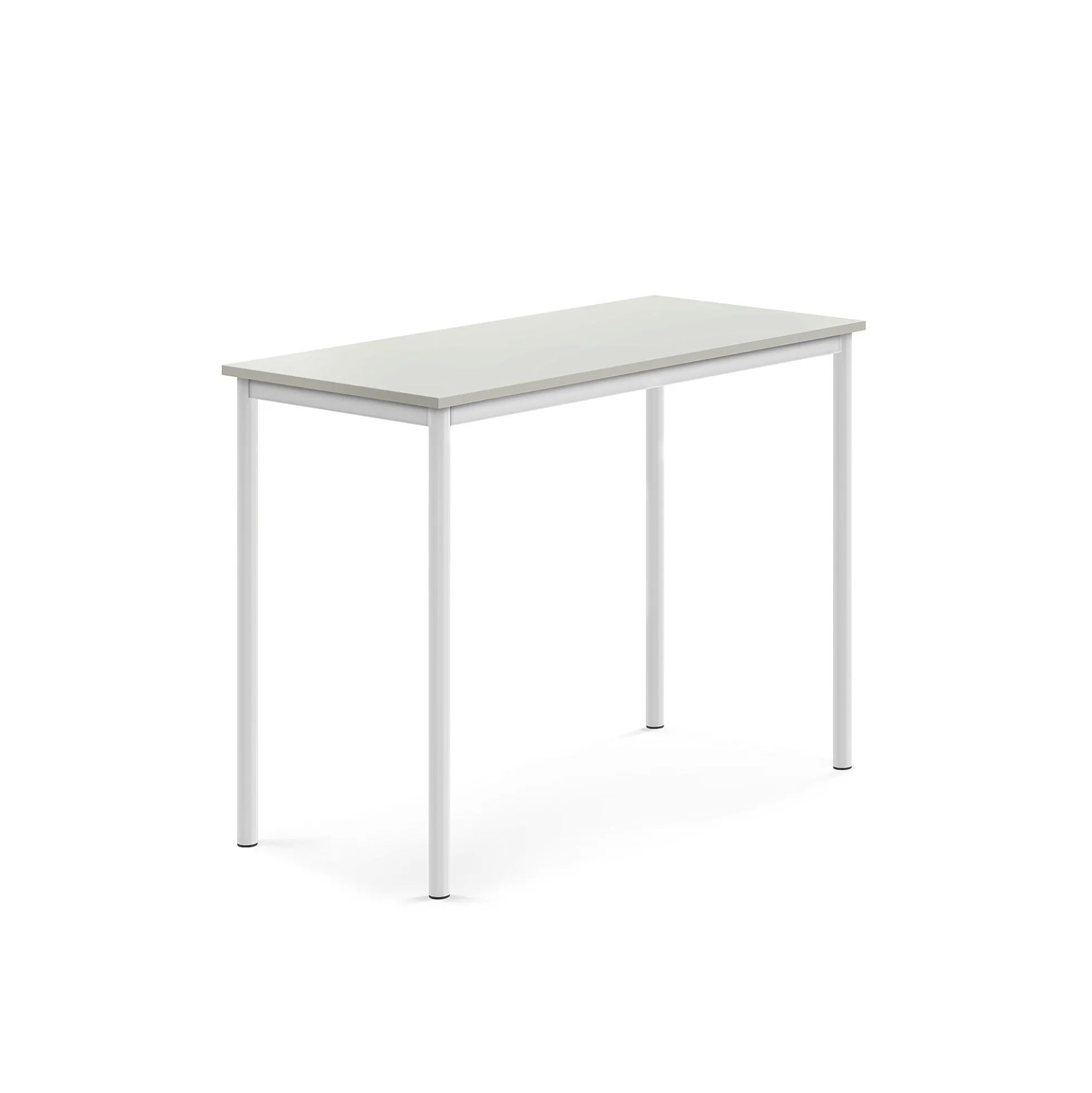 Pöytä SONITUS 1200x600x900 mm, korkeapainelaminaatti HPL, harmaa, valkoinen