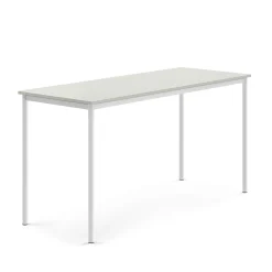 Pöytä SONITUS 1800x700x900 mm, korkeapainelaminaatti HPL, harmaa, valkoinen