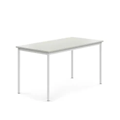 Pöytä SONITUS 1400x700x720 mm, korkeapainelaminaatti HPL, harmaa, valkoinen