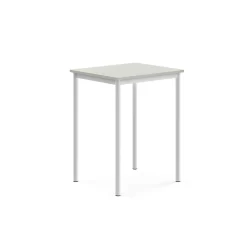 Pöytä SONITUS 700x600x900 mm, korkeapainelaminaatti HPL, harmaa, valkoinen