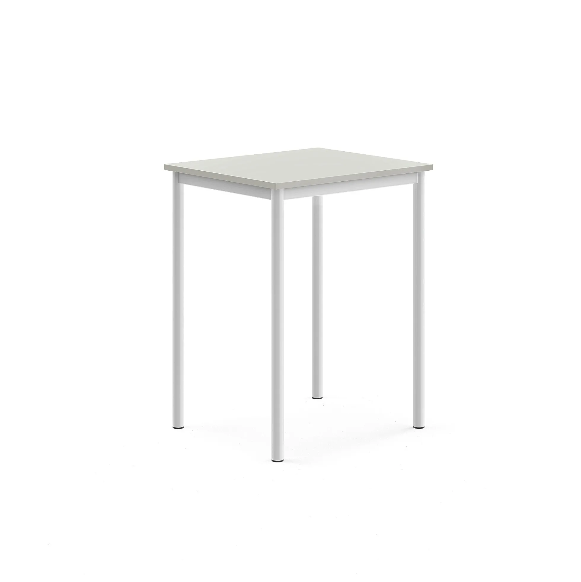 Pöytä SONITUS 700x600x900 mm, korkeapainelaminaatti HPL, harmaa, valkoinen