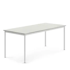 Pöytä SONITUS 1800x800x720 mm, korkeapainelaminaatti HPL, harmaa, valkoinen