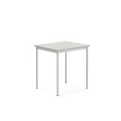 Pöytä SONITUS 700x600x720 mm, korkeapainelaminaatti HPL, harmaa, valkoinen