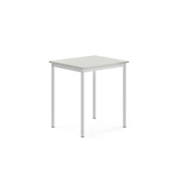 Pöytä SONITUS 700x600x760 mm, korkeapainelaminaatti HPL, harmaa, valkoinen